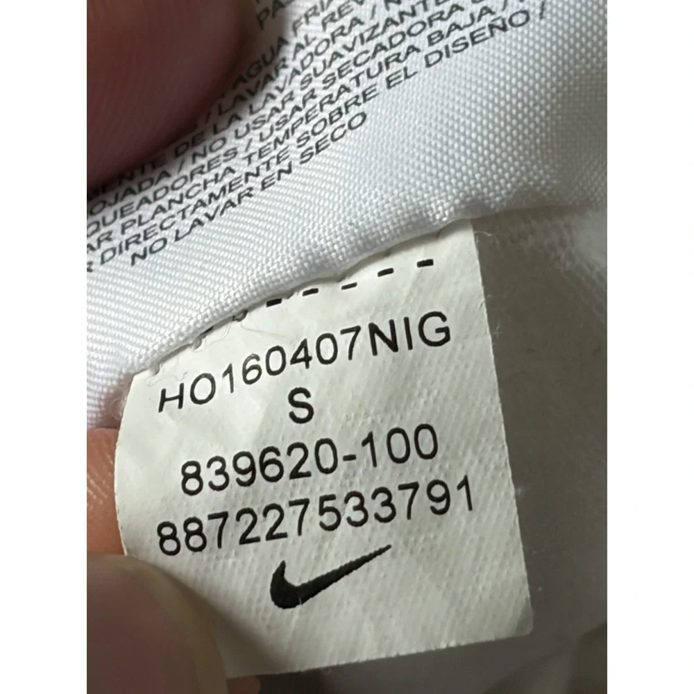 Nike Just Do It #95  Football T Shirt Size Small Women's 3/4 Sleeve White